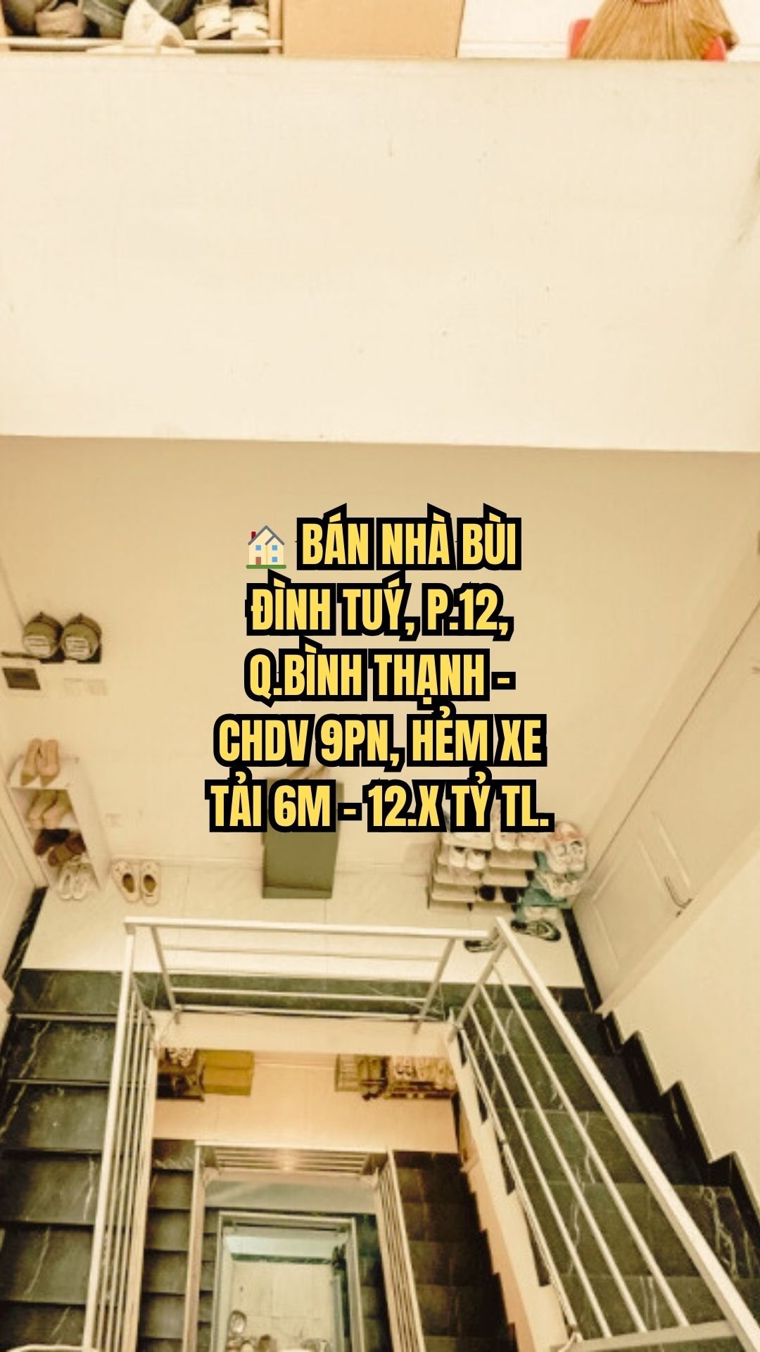 BÁN NHÀ BÙI ĐÌNH TUÝ, P.12, Q.BÌNH THẠNH, CHDV 9PN, HẺM XE TẢI 6M, 12.X TỶ TL